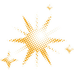 Halftone Sparkle Shape