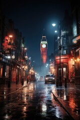 Big Ben Renewed Street Art urban symphony transforms the London icon into a cont, generative IA