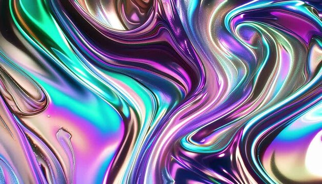 Liquid. Liquid metal. Mercury. Melting gold. Optical illusion. Hypnotism. Hypnosis. Abstraction, Psychedelic. Hallucinations. Multi-colored deformation. Background