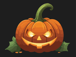 horror Halloween pumpkin vector illustration