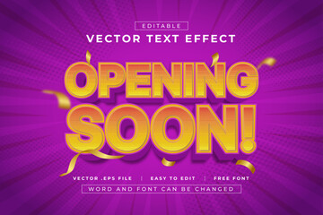 Opening Soon 3D editable text effects