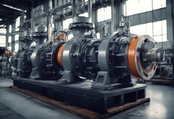 pump plant generated asynchronous industrial chemical oil ai petrochemical refinery modern transfer electric equipment liquid motor machine water engine plumbing steel power
