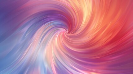 Obraz premium Abstract Swirling Pattern in Pink, Orange, and Blue Hues