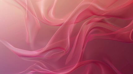 Obraz premium Pink Sheer Fabric Draped In Soft Light