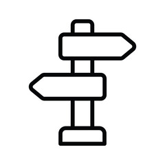Flat vector design of direction board in modern style, an icon of guidepost