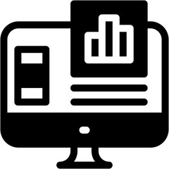Vector Icon Data, Computer, Cloud Storage, Server, Chart