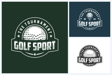 Golf logo sport design template, golf emblem vector, golf tournament badge logo design vector illustration