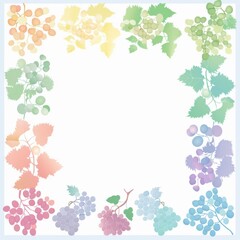 Watercolor style various frame clipart cartoon flowers pastel