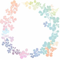 Naklejka premium Watercolor style various frame clipart cartoon flowers pastel