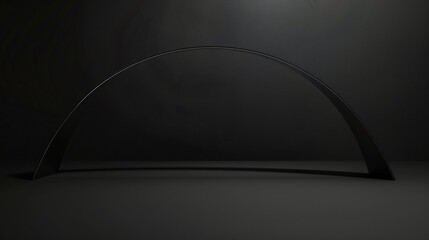 A Black Metal Archway Against A Dark Background