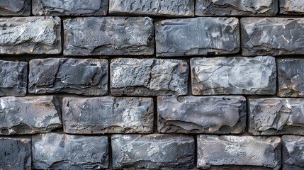 Vintage background of seamless grey brick wall texture