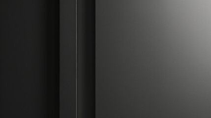 Close-Up of a Black Door Frame With a Single Light Beam