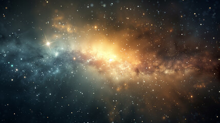 Nebula in deep space with stars