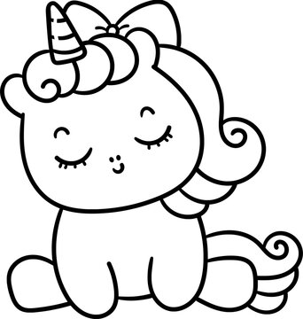 recommend clip art: Cute Unicorn Cartoon Vector Illustration