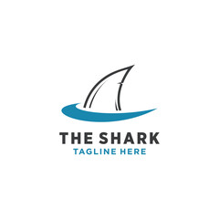Vector shark fin logo symbol vector illustration
