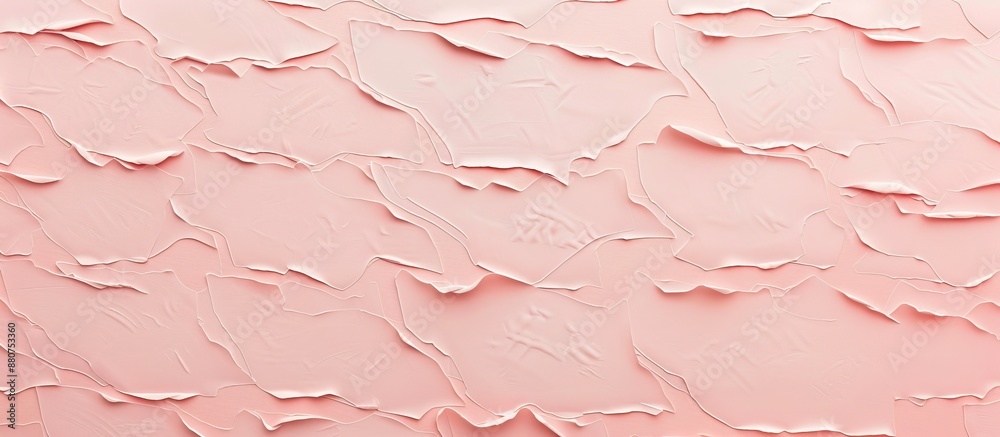 Poster top view of a pastel toned paper texture with minimal fashion style ideal for featuring a copy space