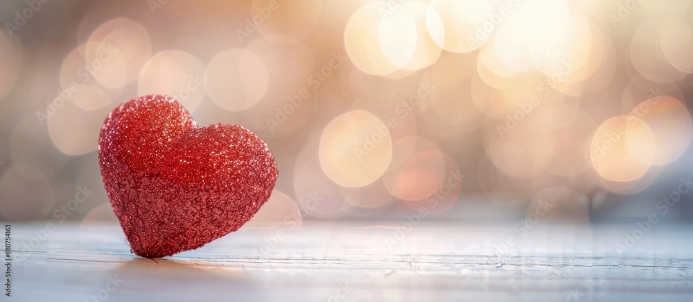Aufkleber blurry heart shape on a white surface with a copy space image perfect for showcasing your ideas on l