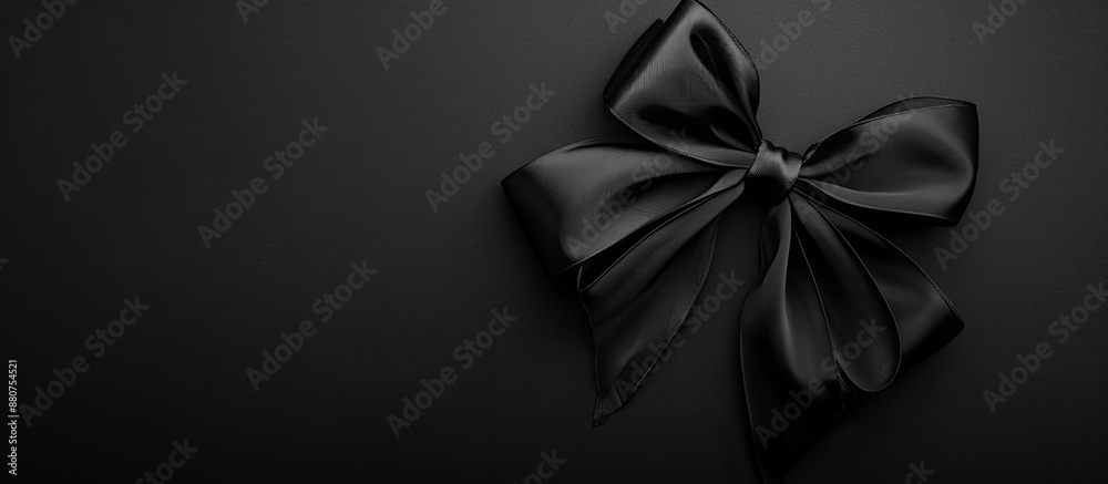 Poster bow placed against a black backdrop with copy space image