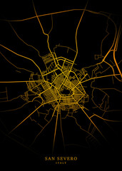San Severo City Map Poster Minimalist - San Severo City Modern Wall Art Home Decor Ready to Printable
