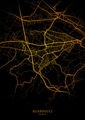 Scandicci City Map Poster Minimalist - Scandicci City Modern Wall Art Home Decor Ready to Printable
