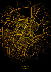 Turin City Map Poster Minimalist - Turin City Modern Wall Art Home Decor Ready to Printable	
