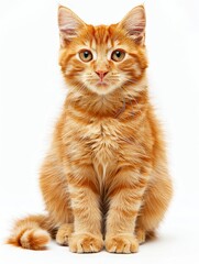 Fototapeta premium cute and adorable cat, clean background