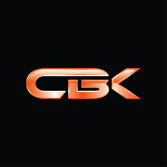 Initial CBK Geometric Modern Business Creative Design Logo