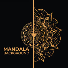 Creative Vector luxury ornamental ethic design with golden mandala background
