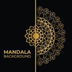 Creative Vector luxury ornamental ethic design with golden mandala background