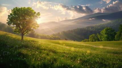 Free good morning scene wallpaper background photo