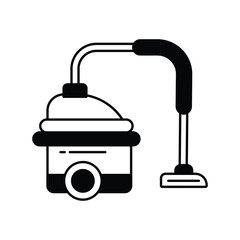 cleaning glyph icon with white background vector stock illustration