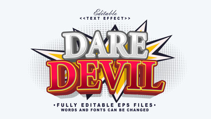 editable dare devil text effect.typhography logo