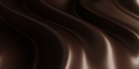 Melted liquid chocolate texture. Smooth sweet cream background