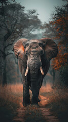 Fototapeta premium World Elephant Protection Day. elephants in the wild