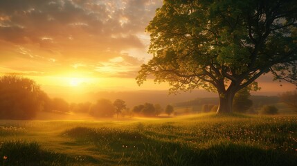 Fototapeta premium Free good morning scene wallpaper background photo