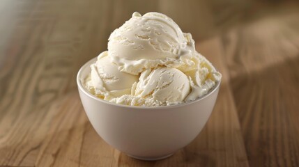 Tasty vanilla ice cream for ranch enjoyment