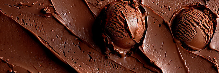 close up of chocolate ice cream background