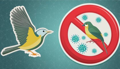 Fototapeta premium Vogelgrippe Virus
