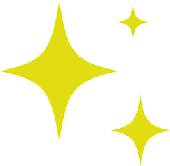 キラキラ、ピカピカ、星のアイコン、装飾