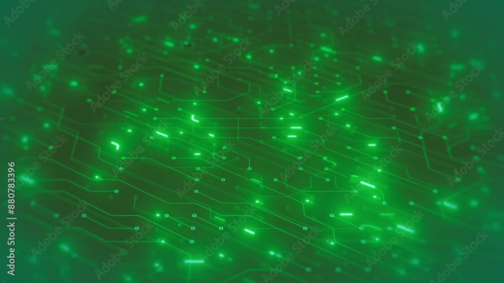 Poster computer motherboard chipset background/ animation of an abstract technology background with electro