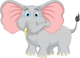 elephant cartoon isolated on white background