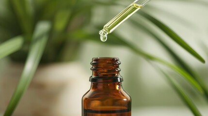 Invigorating lemongrass essential oil for refreshing and revitalizing your senses in amber dropper bottles