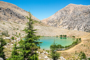 The scenic views of Green Lake, a crater lake, is on the Gömbe Plateau, famous for its unique geographical riches. It is on the slope of Akdağ, the second-highest peak of Antalya.
