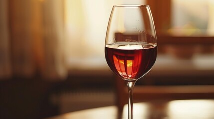 Valentine s Day gift idea Red semi dry wine in glass