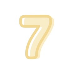 number seven minimal style 