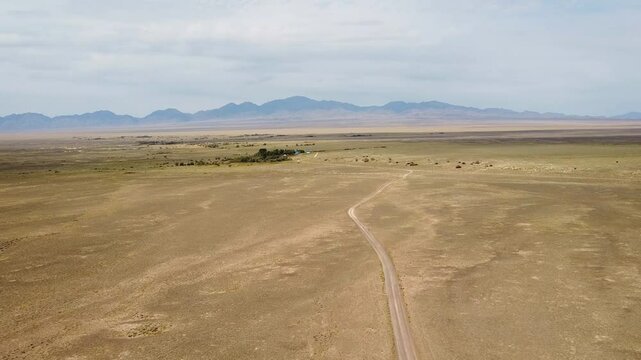 Endless steppe view of Altyn-Emel National Park, Kazakhstan