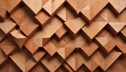 Fototapeta premium Abstract wooden geometric background wallpaper