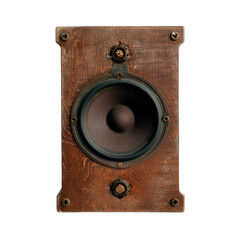 Old speaker isolated on white