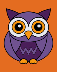 Spooky Halloween Owl Vector Icon | Halloween Clipart | Vector Art for Halloween Designs