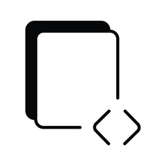 coding programming code file icon on white background